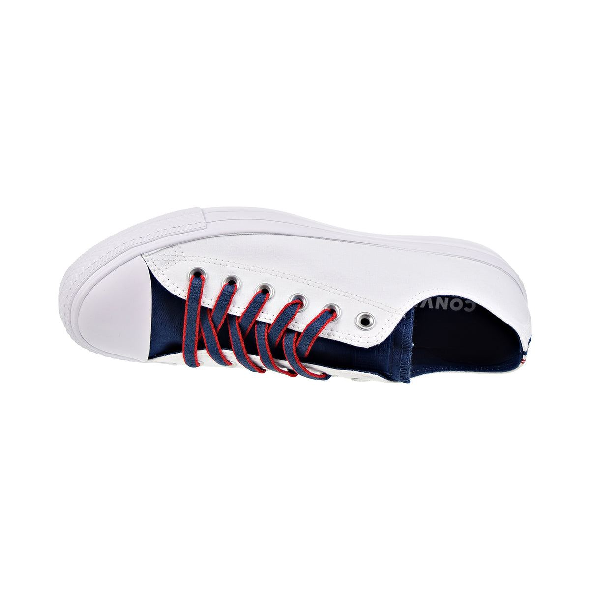 Converse Chuck Taylor All Star OX Mens Shoes White/Navy/Gym Red