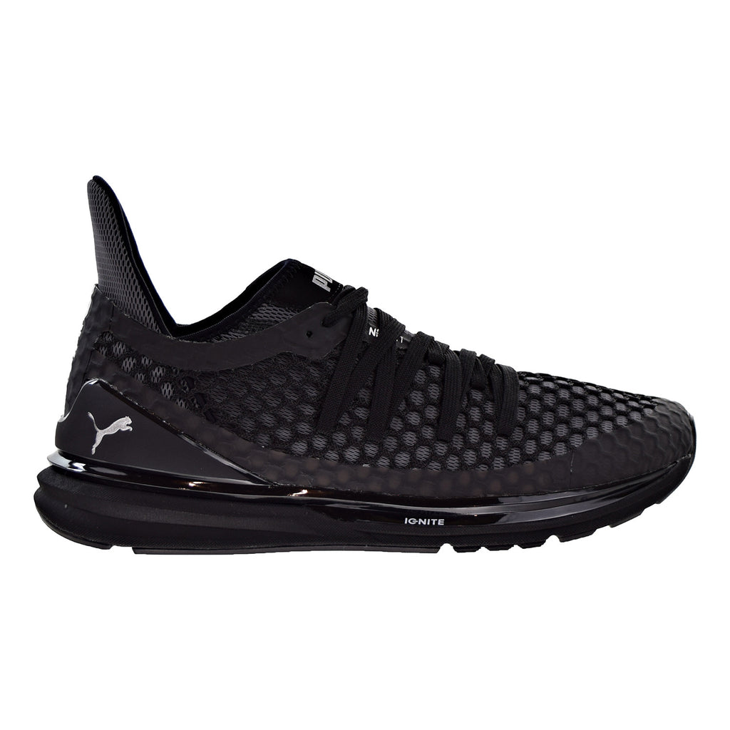 Puma Men s Ignite Limitless Netfit Sneaker Black White 8.5