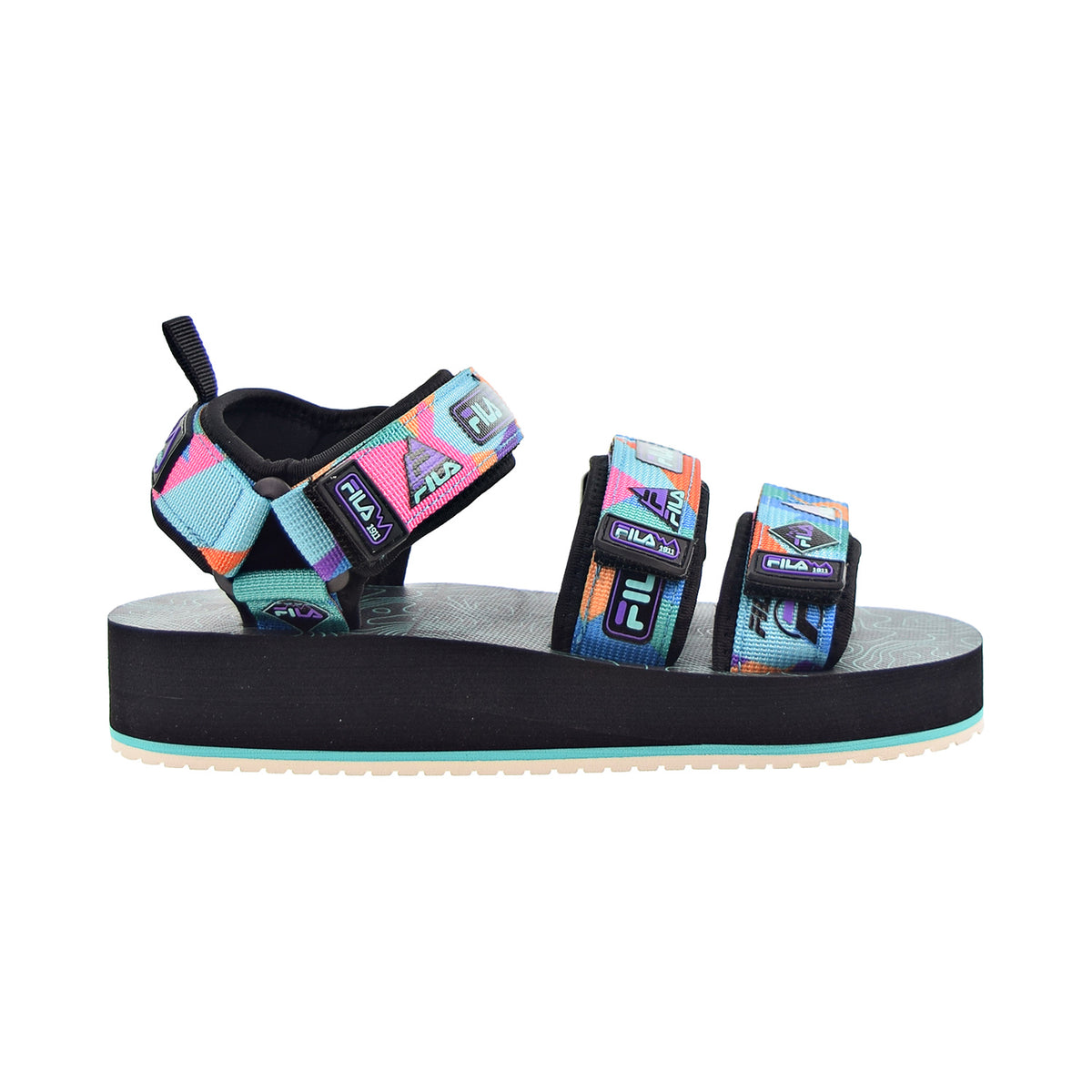 Fila Drifter DNS '90s Hiking Men's Sandals Black-Electric Purple-Red Orange