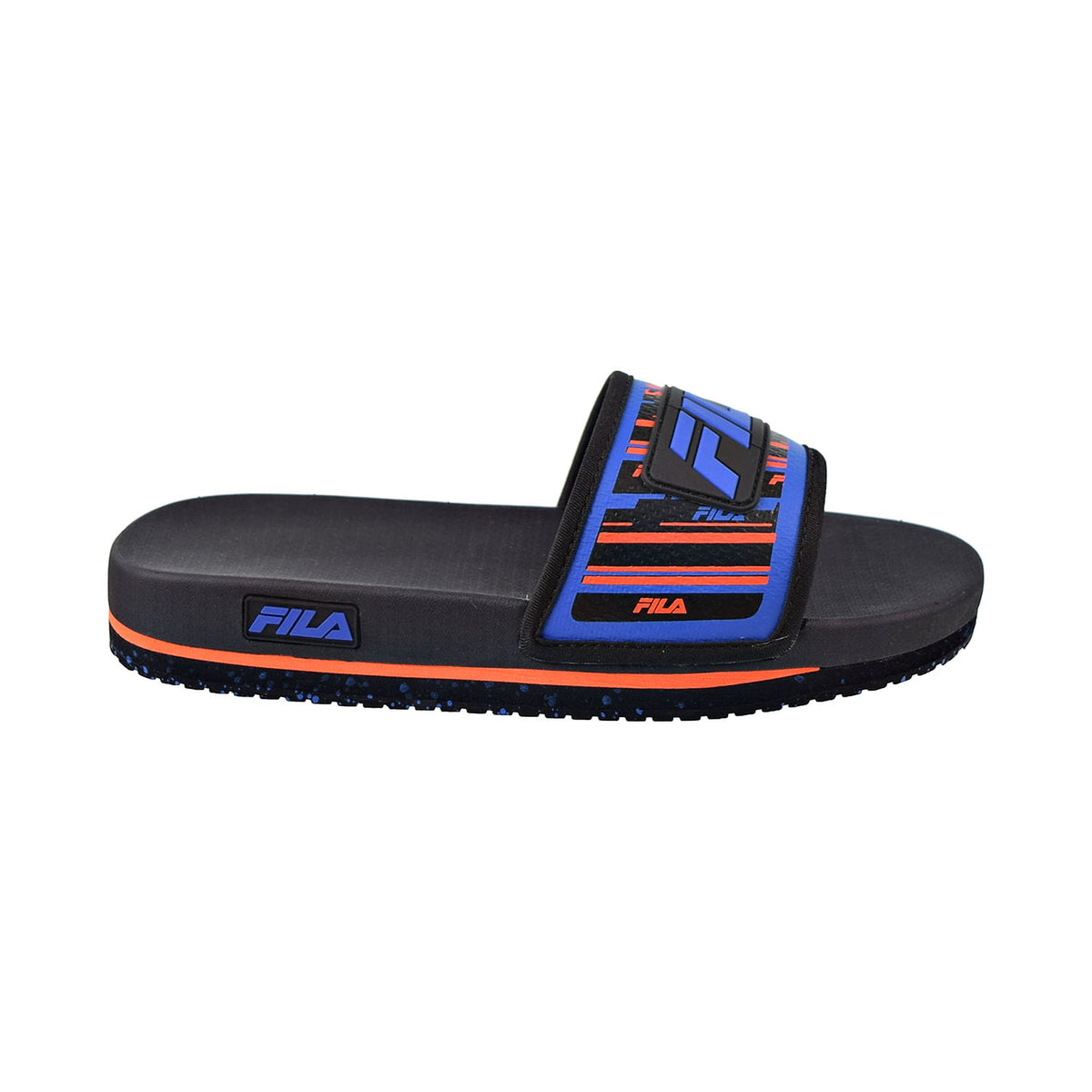 Fila Men's Lunar Slides Black-Prince Blue-Red Orange