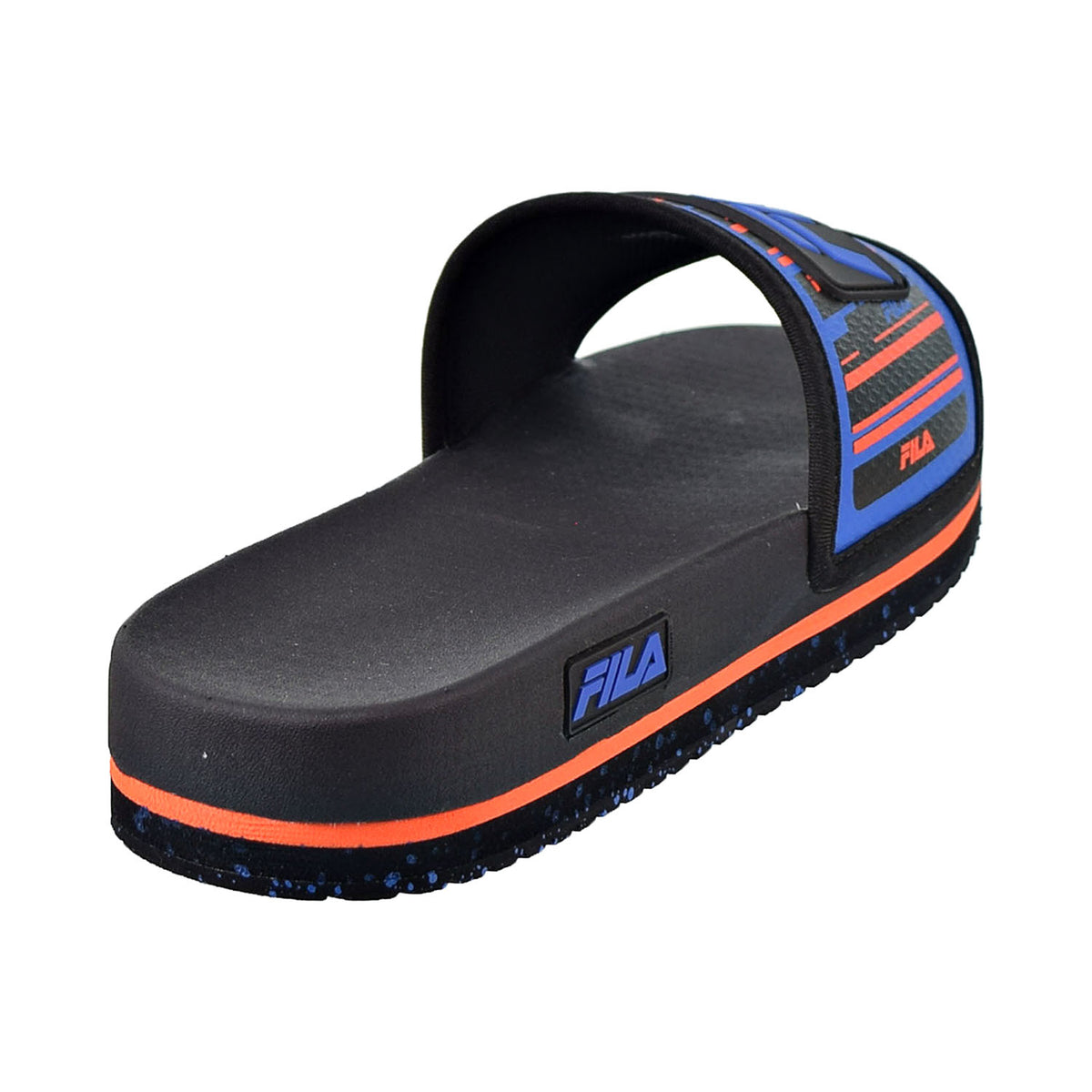 Fila Men's Lunar Slides Black-Prince Blue-Red Orange