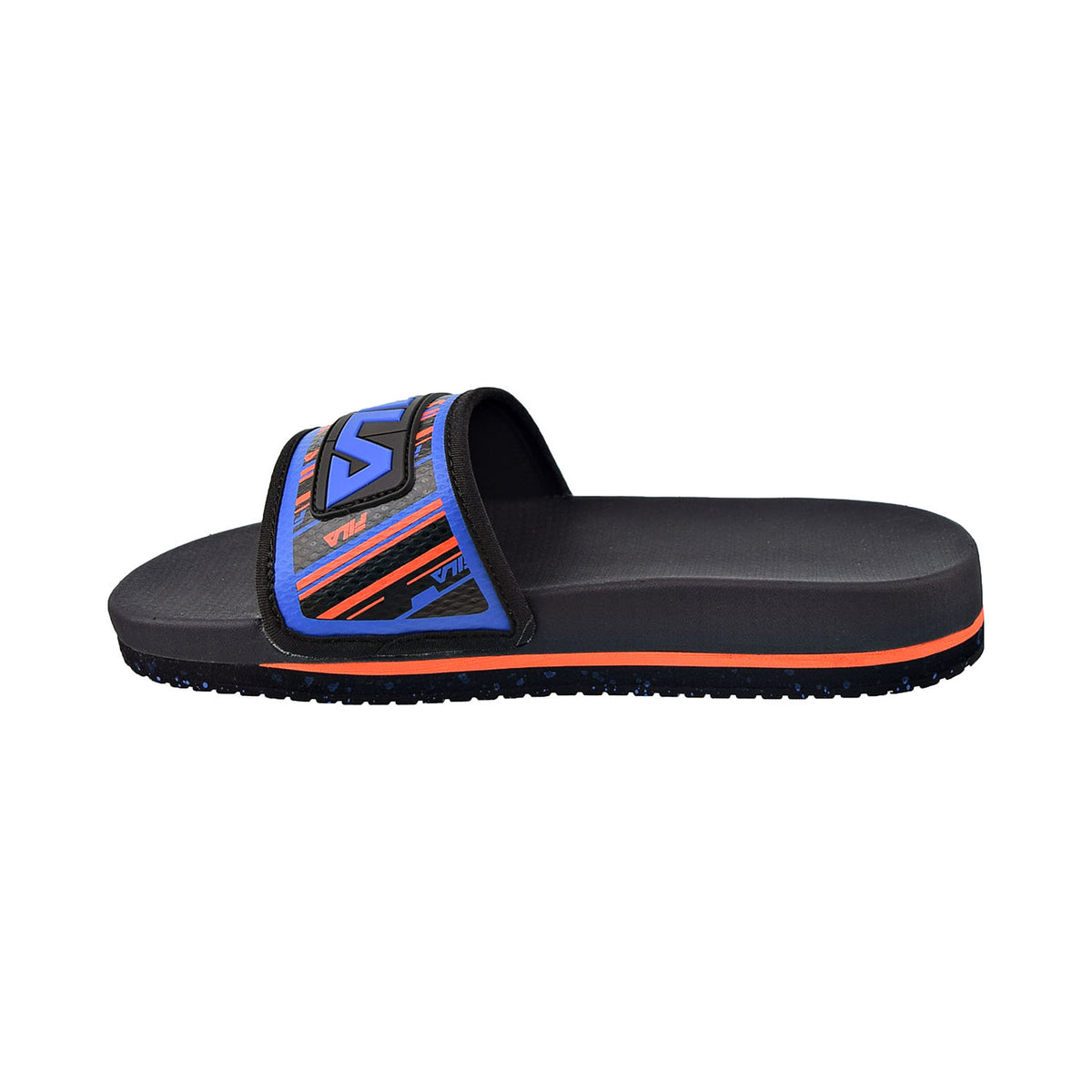 Fila Men's Lunar Slides Black-Prince Blue-Red Orange
