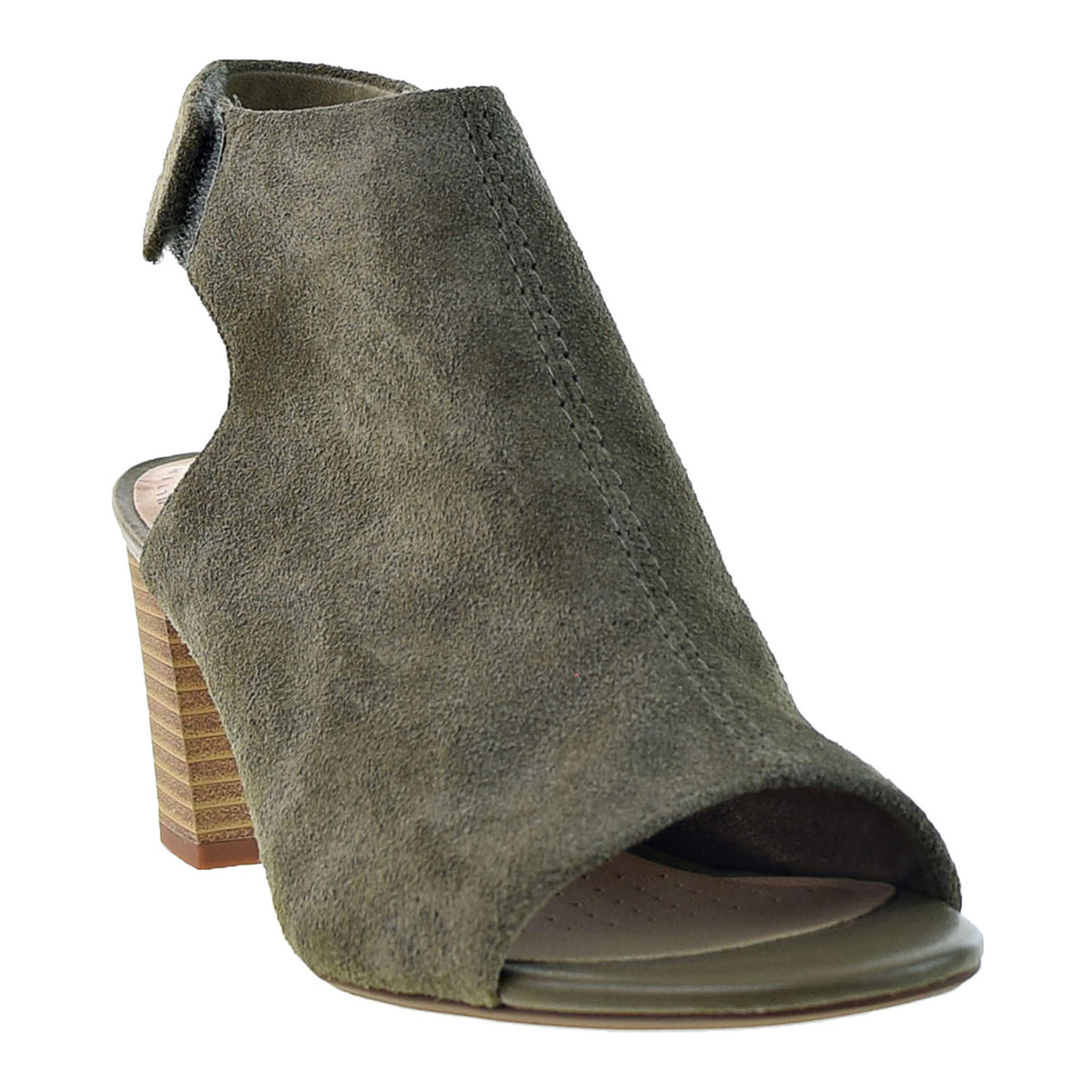 Clarks Deva Bell (Wide) Women's Heeled Sandal Olive
