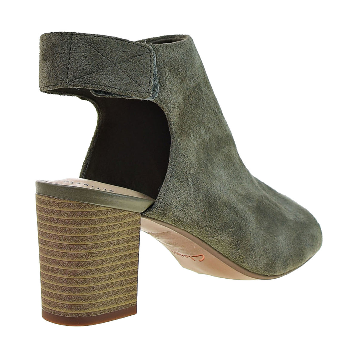 Clarks Deva Bell (Wide) Women's Heeled Sandal Olive