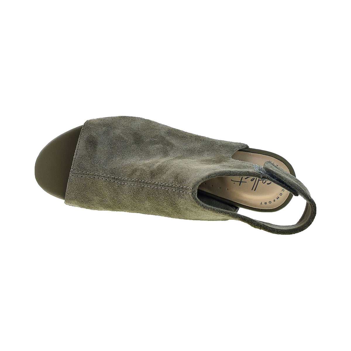 Clarks Deva Bell (Wide) Women's Heeled Sandal Olive