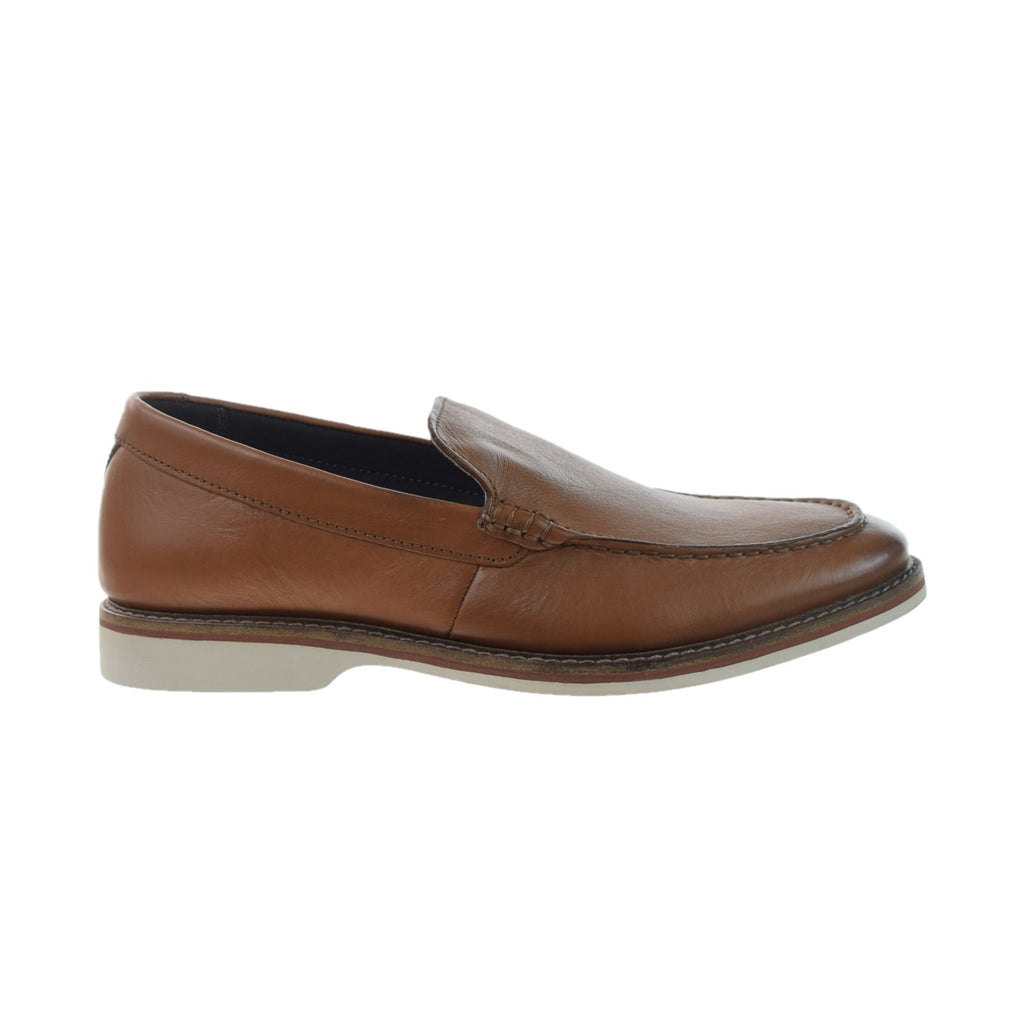 Clarks Tan/Brown‎ Leather Slip-On Loafers Clarks Flexway Step Moc Toe Casual Slip-On Shoes, Tan  main image 3