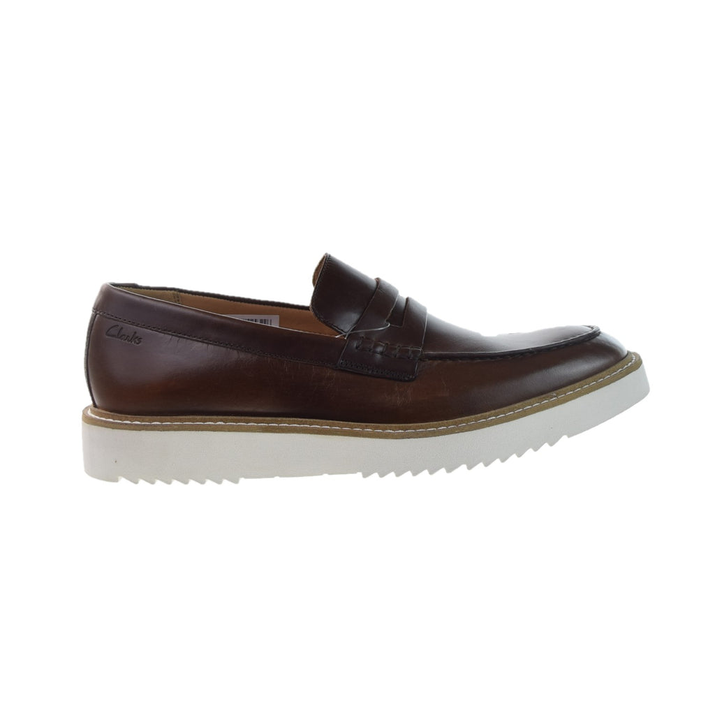 Clarks Ernest Free Men's Slip-On Loafers Dark Tan Leather