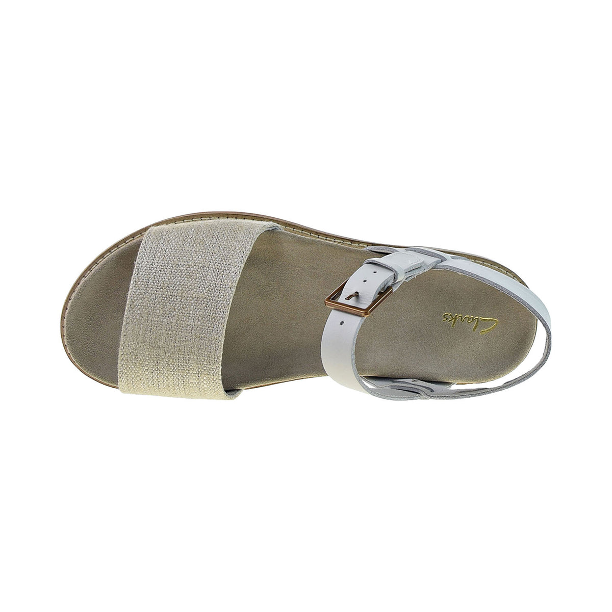 Clarks Corsio Strap Women's Flat Sandals Natural Canvas