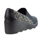 Clarks Mazy Seabury Casual Leopard Print (Wide) Women's Shoes Black