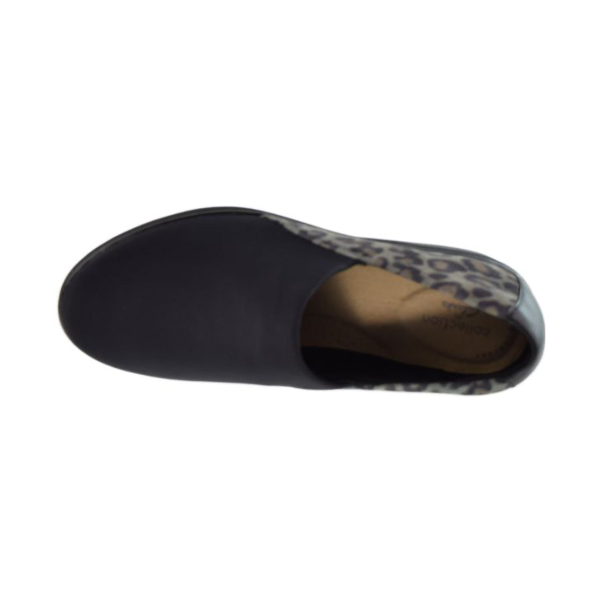Clarks Mazy Seabury Casual Leopard Print (Wide) Women's Shoes Black