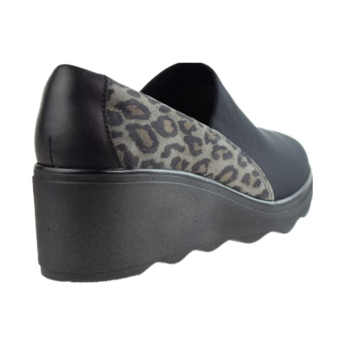 Clarks Mazy Seabury Casual Leopard Print Women's Shoes Black