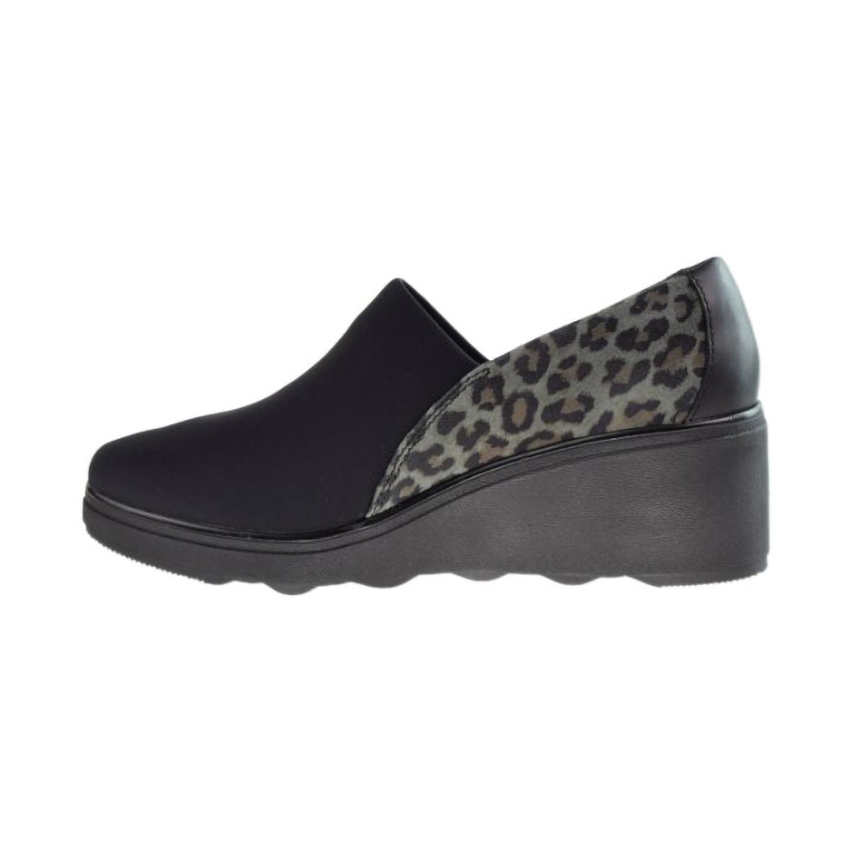 Clarks Mazy Seabury Casual Leopard Print Women's Shoes Black