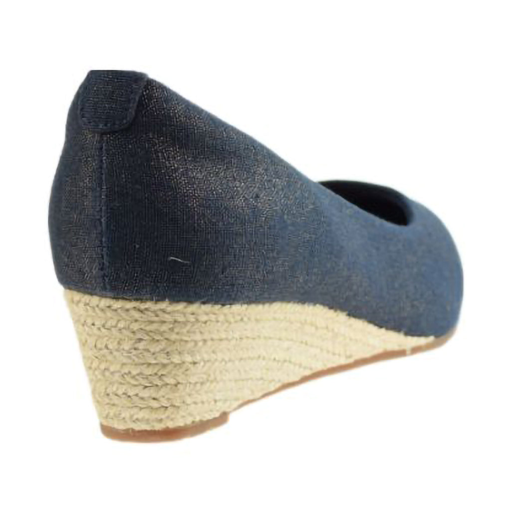 Clarks Mallory Luna Women s Wedge Heel Shoes Navy Textile