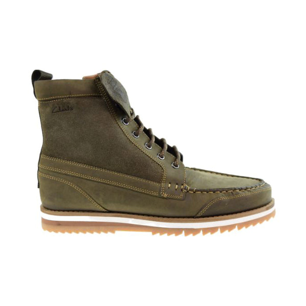 Clarks Durston Hi Men's Dark Olive Leather