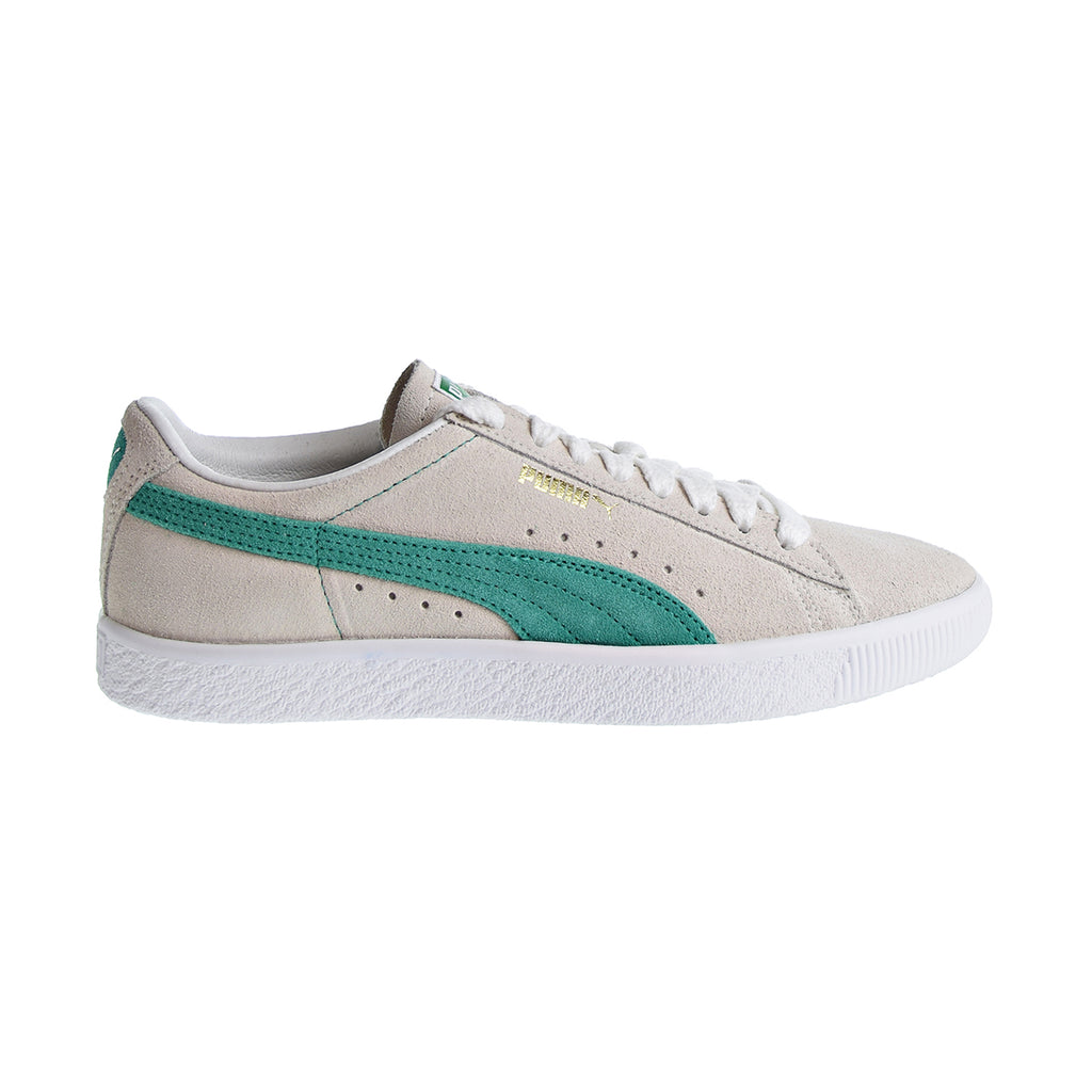 Puma Suede 90681 Men's Shoes Whispher White/Green Flash/White