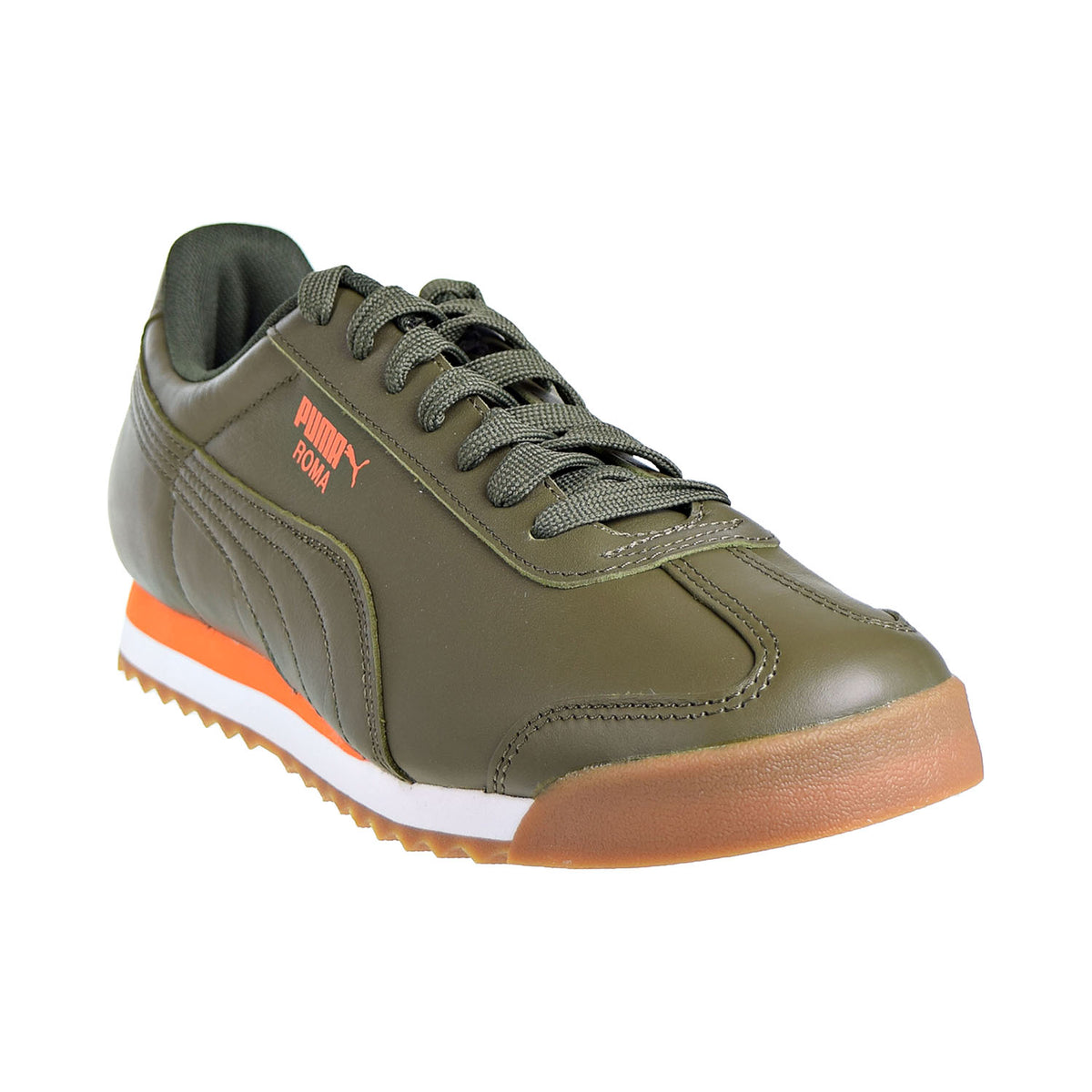 Puma Roma Classic Gum Men's Shoes Forest Night/Firecracker