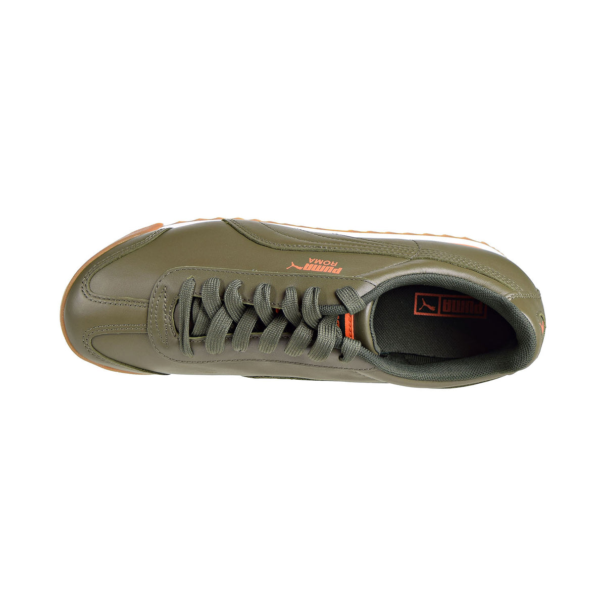 Puma Roma Classic Gum Men's Shoes Forest Night/Firecracker