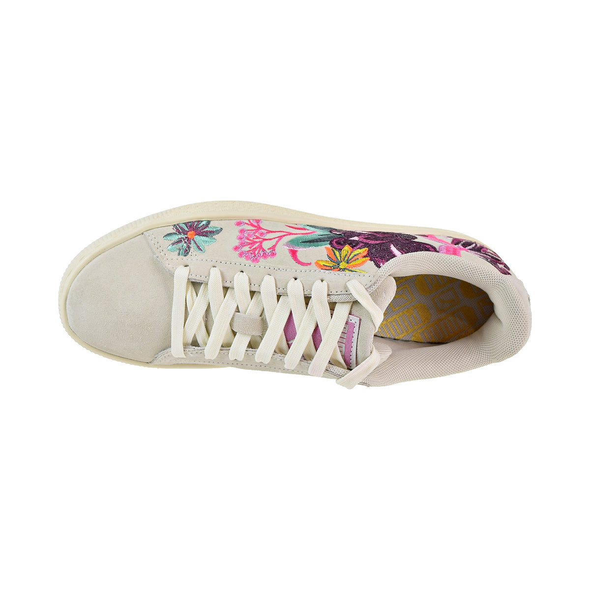 Puma Suede Hyper Emb Women's Shoes Whisper White/Orchid
