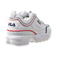 Fila Disruptor II Contrast Piping Big Kids' Shoes White-Navy-Red