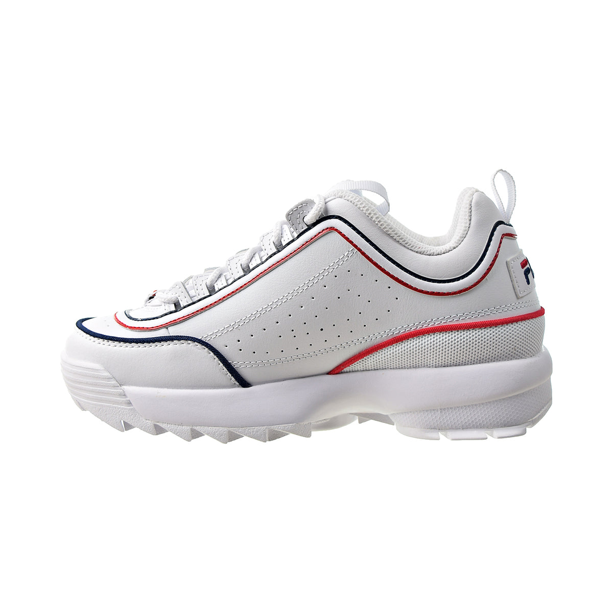 Fila Disruptor II Contrast Piping Big Kids' Shoes White-Navy-Red