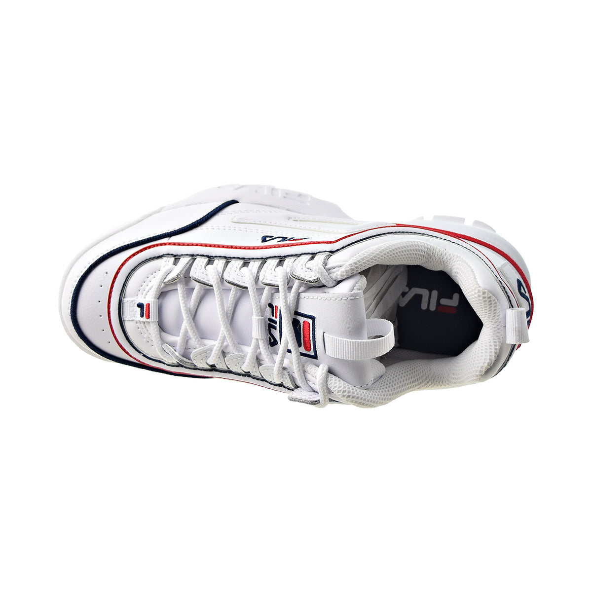 Fila Disruptor II Contrast Piping Big Kids' Shoes White-Navy-Red