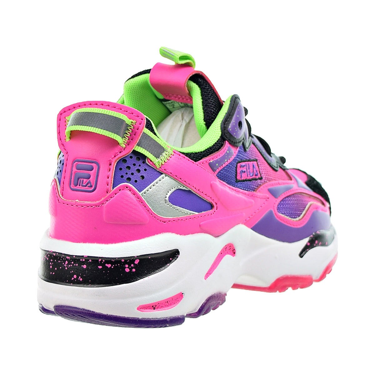 Fila Ray Tracer Apex Big Kids' Shoes Pink Glow-White-Electric Purple