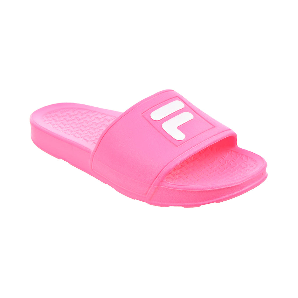 Fila Sleek BX Kids' Slide Sandals Pink-White