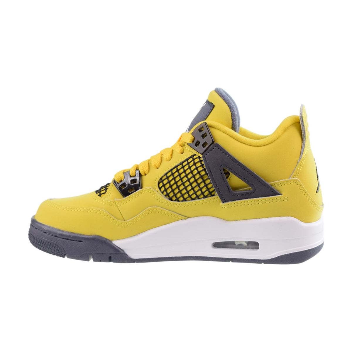 Jordan 4 Retro Lightning (GS) Big Kids' Shoes Tour Yellow-White-Dark Blue