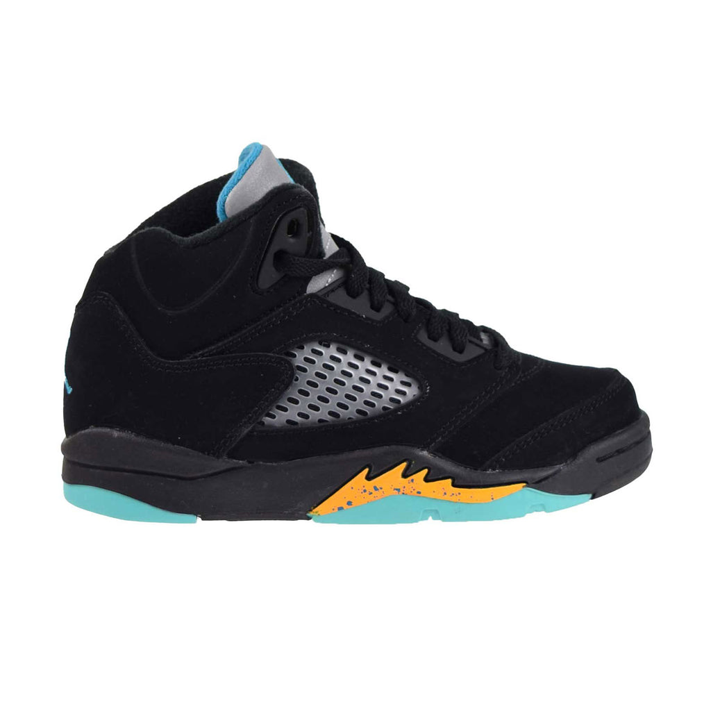 Jordan 5 Retro (PS) "Aqua" Little Kids' Shoes Black-Aquatone Taxi