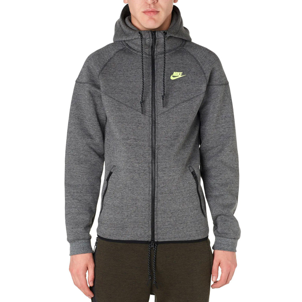 Nike Tech Fleece Windrunner Men's Full Zip Hoodie Tumbled Grey-Volt