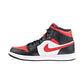 Air Jordan 1 Mid "Bred Toe" Men's Shoes Black-Fire Red-White