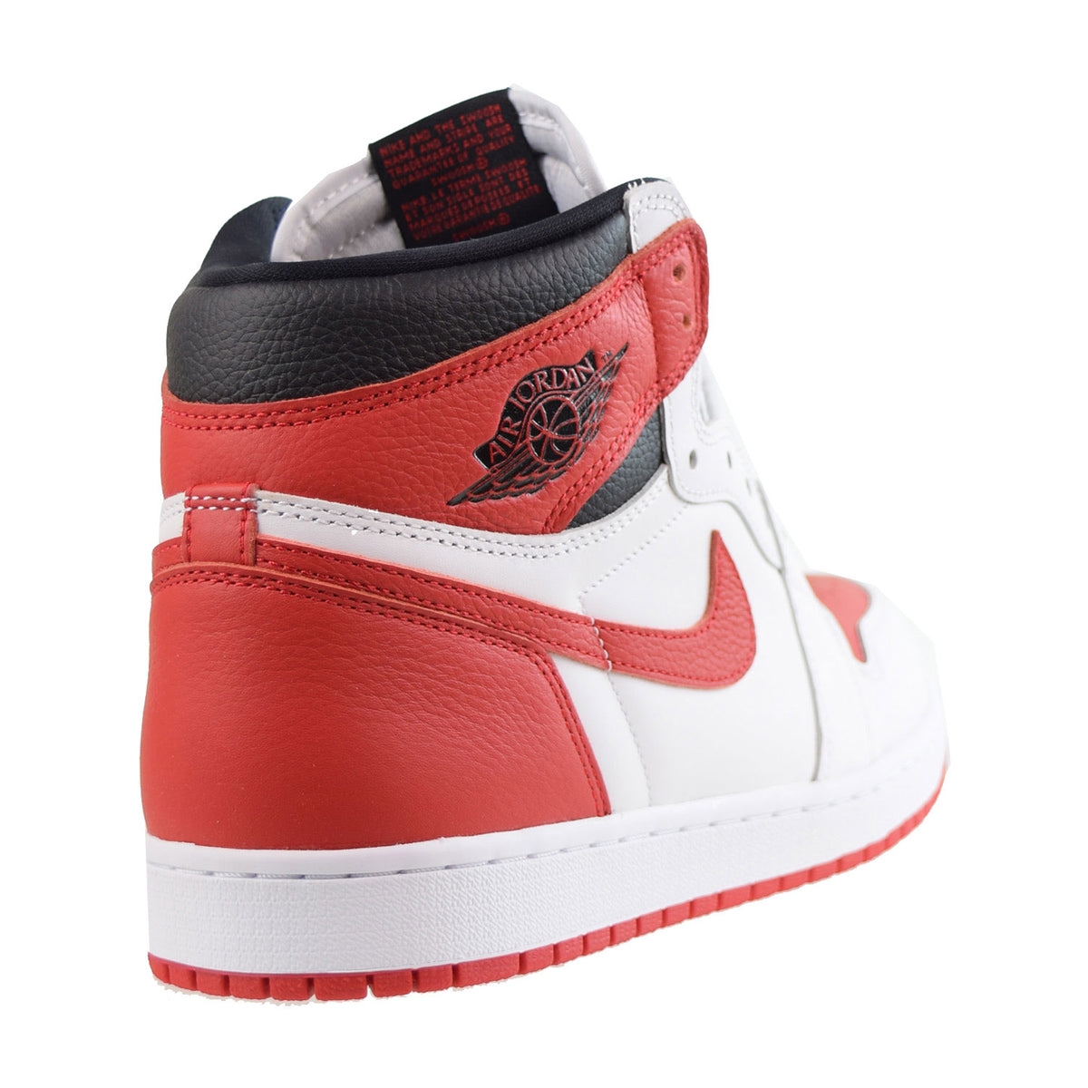 Jordan 1 Retro High Men's Shoes White-University Red-Black