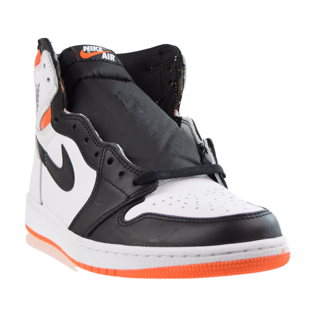 Jordan 1 Retro High Men's Shoes White-Electro Orange-Black