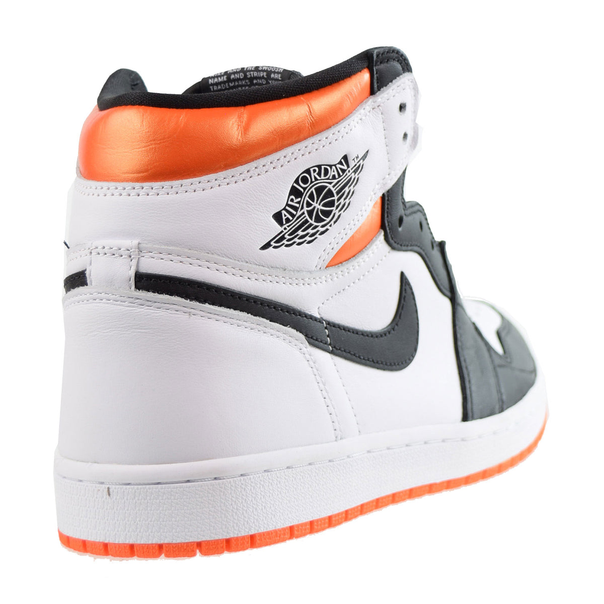 Jordan 1 Retro High Men's Shoes White-Electro Orange-Black