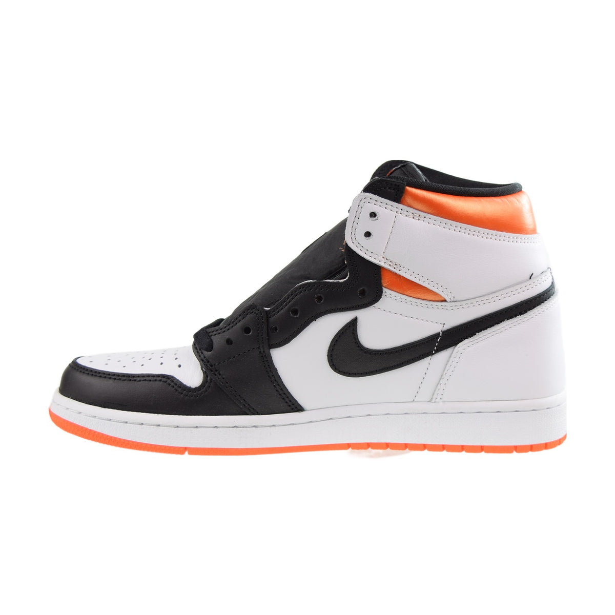 Jordan 1 Retro High Men's Shoes White-Electro Orange-Black