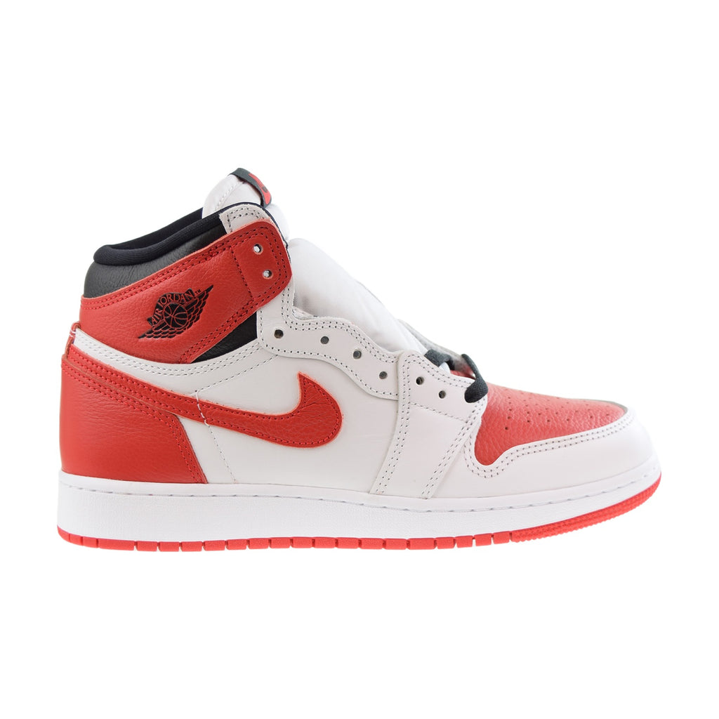 Jordan 1 Retro High (GS) Big Kids Shoes White-University Red