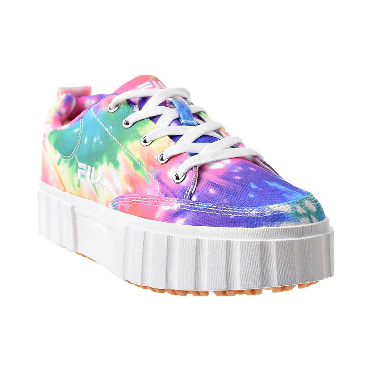 Fila Sandblast Low Tie Dye Women's Shoes Multi Color-White