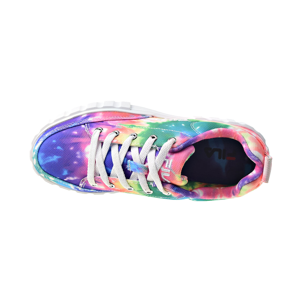 Fila Sandblast Low Tie Dye Women's Shoes Multi Color-White