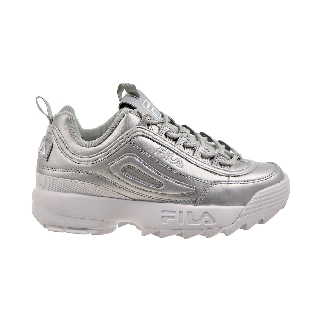 Fila Disruptor II Premium Women's Shoes Metallic Silver-White