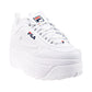 Fila Disruptor II Wedge Women's Shoes White-Navy-Red