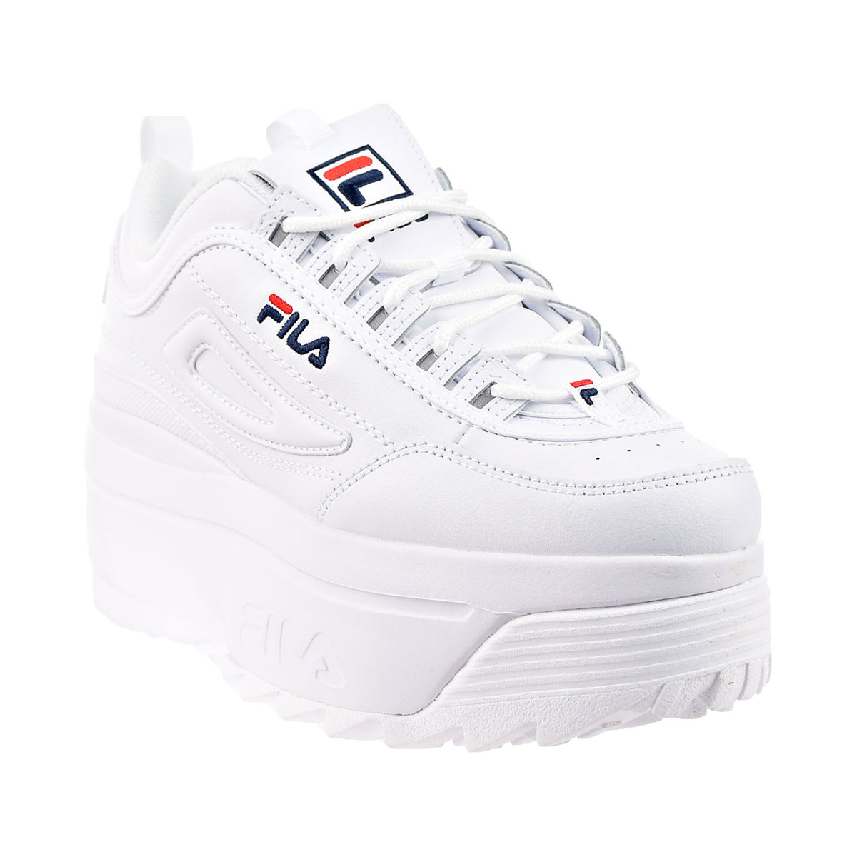Fila Disruptor II Wedge Women's Shoes White-Navy-Red