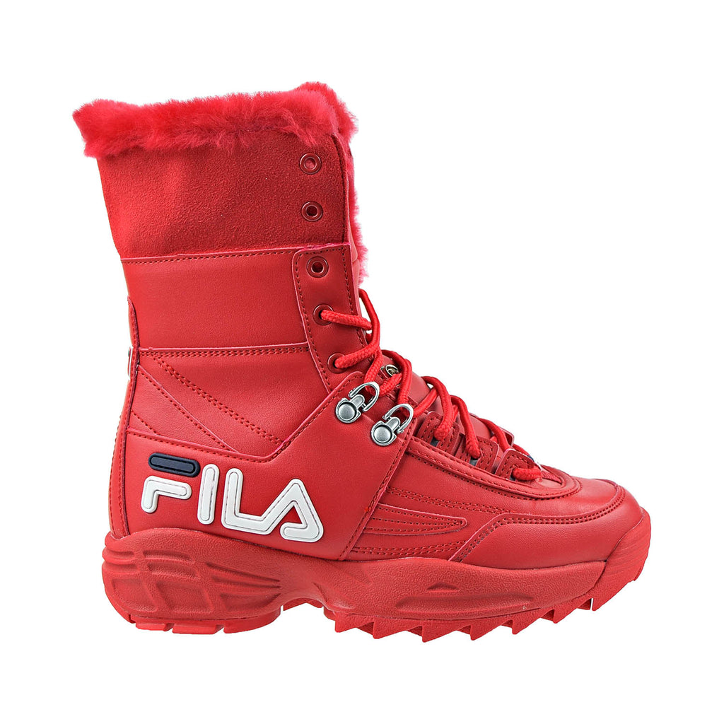 Fila Disruptor Fur Top Women's Boots Fila Red-Fila Navy-White