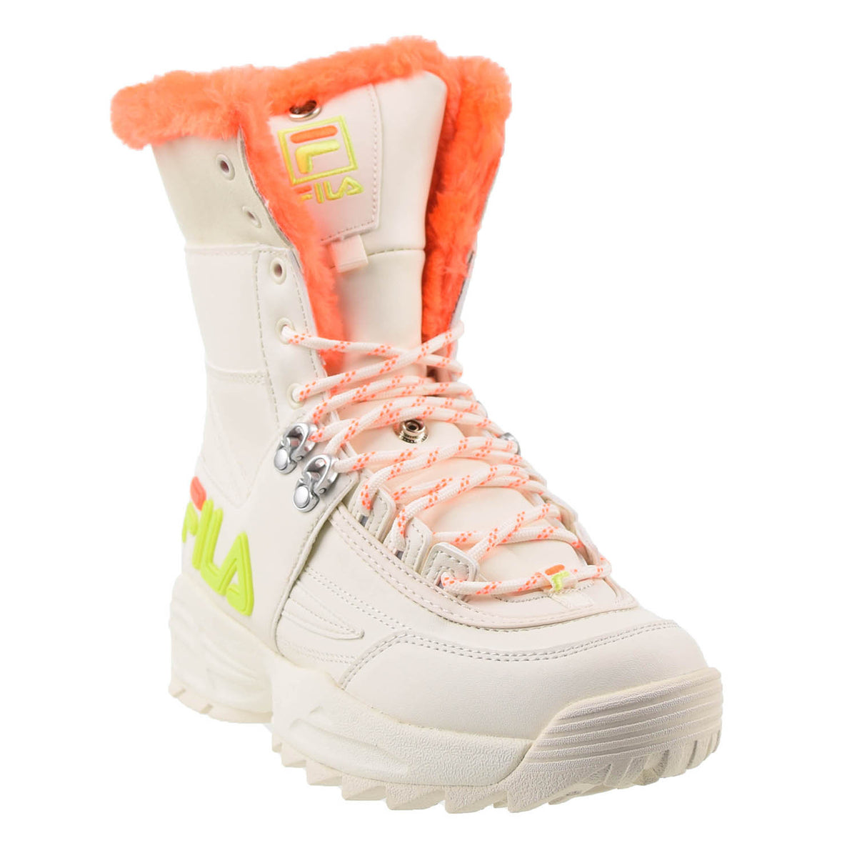 Fila Disruptor Shearling Top Women's Boots Gardenia-Shocking Orange-Yellow