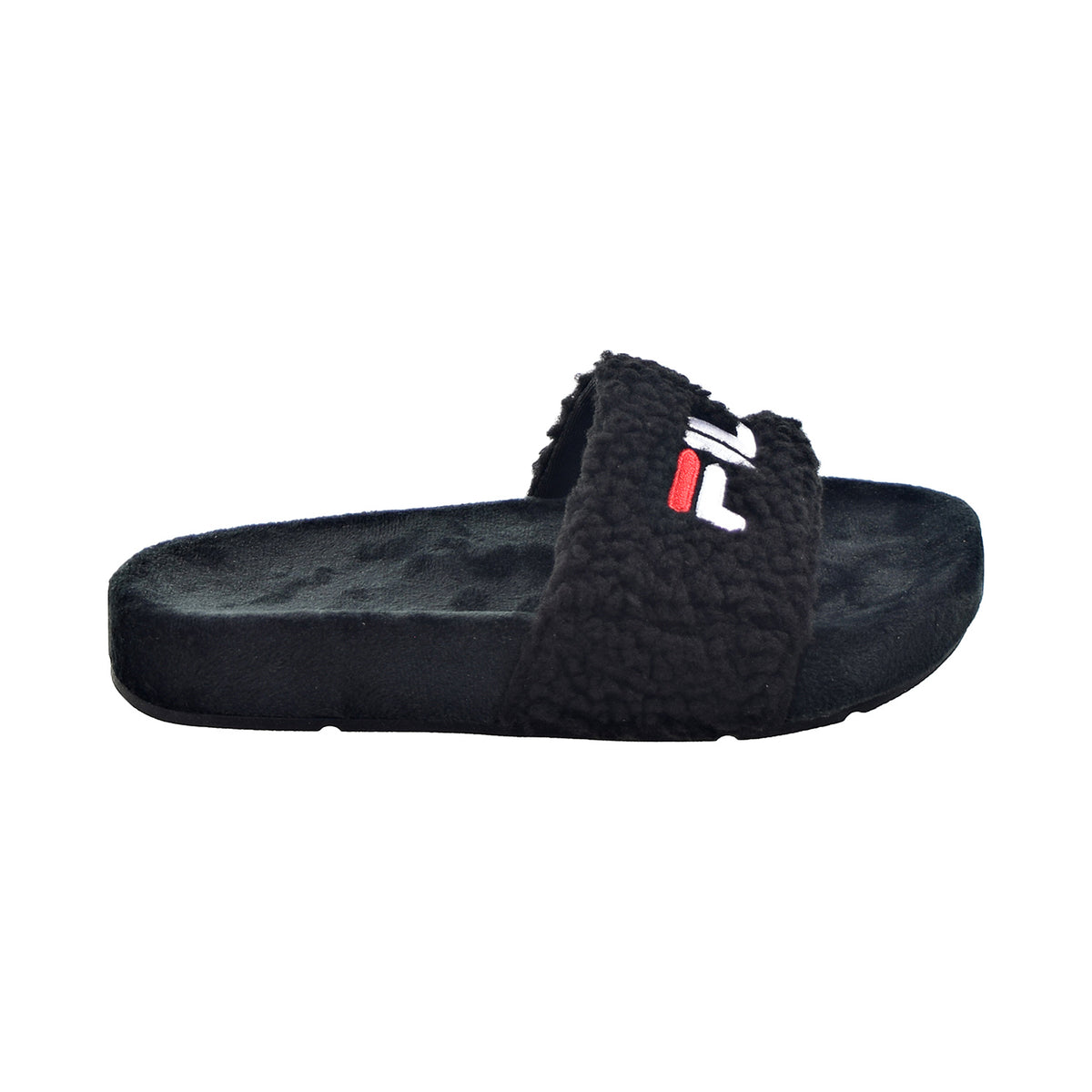 Fila Fuzzy Drifter Women's Slide Sandals Black-Red-White