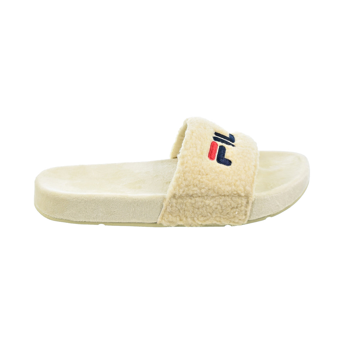 Fila Fuzzy Drifter Women's Slide Sandals Cream-Navy-Red
