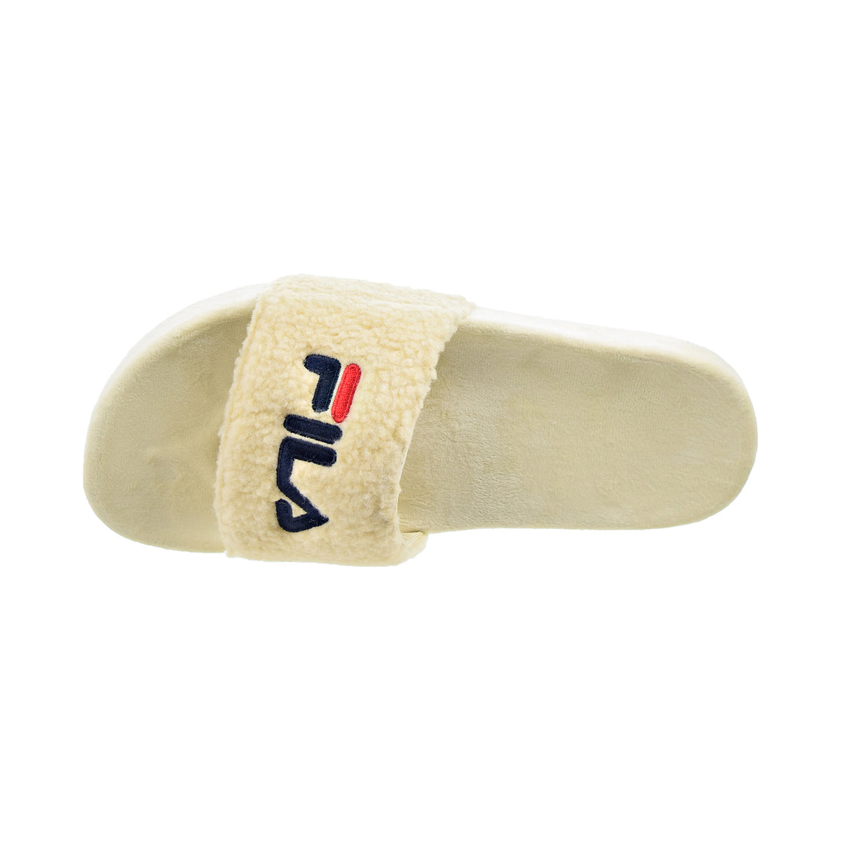 Fila Fuzzy Drifter Women's Slide Sandals Cream-Navy-Red