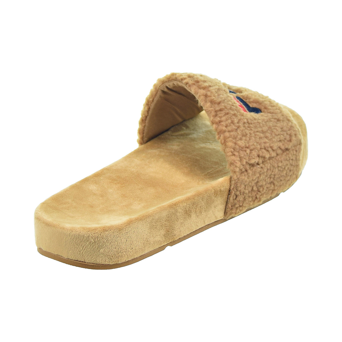 Fila Fuzzy Drifter Women's Slide Sandals Beige-Navy-Red