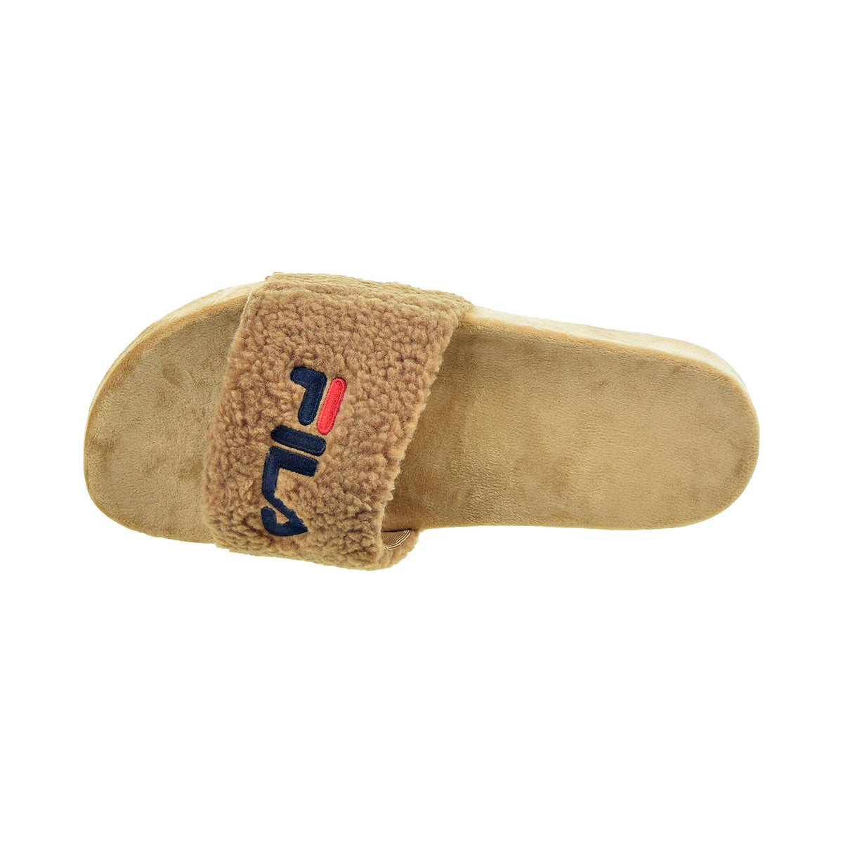 Fila Fuzzy Drifter Women's Slide Sandals Beige-Navy-Red