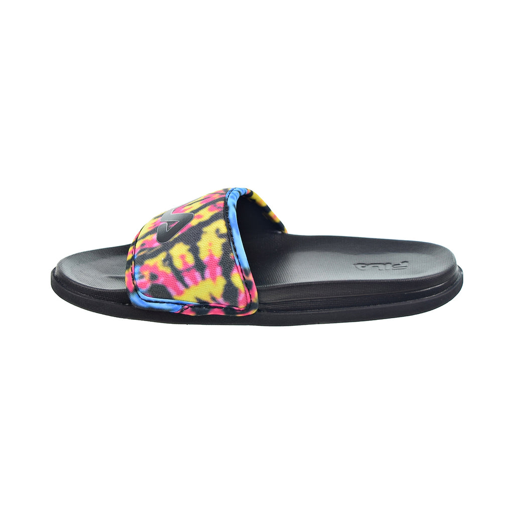 Fila Drifter Lux Tie Dye Women s Slide Sandals Black Multi