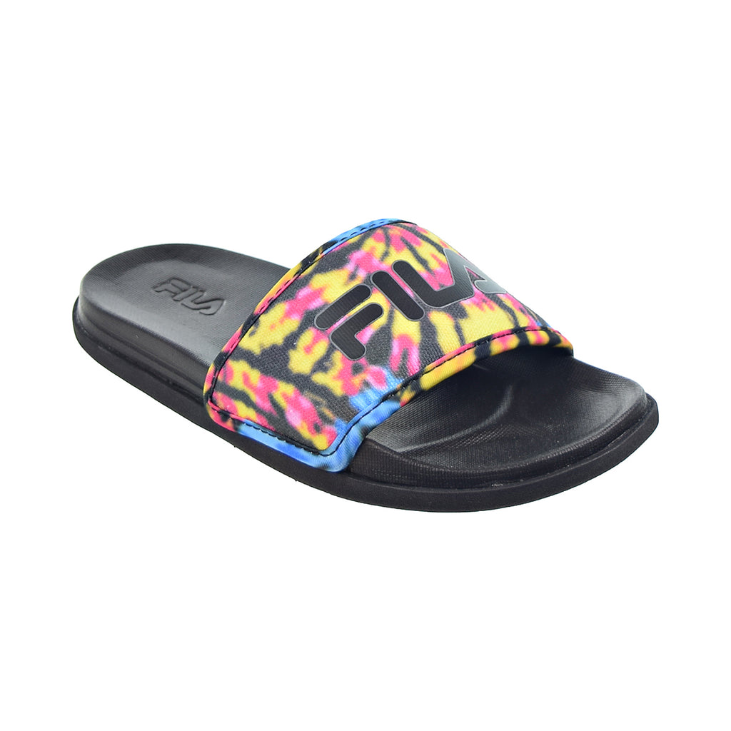 Fila Drifter Lux Tie Dye Women's Slide Sandals Black-Multi